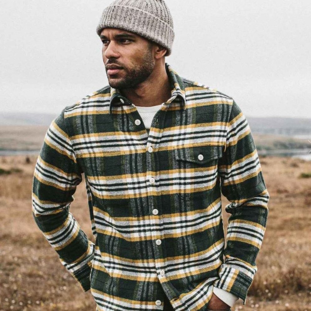 Taylor Stitch - Crater Shirt in Green Plaid - M - 40